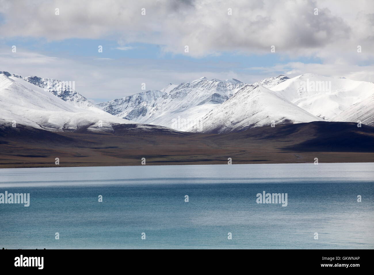 Nam Tso lago nel Tibet Centrale Foto Stock