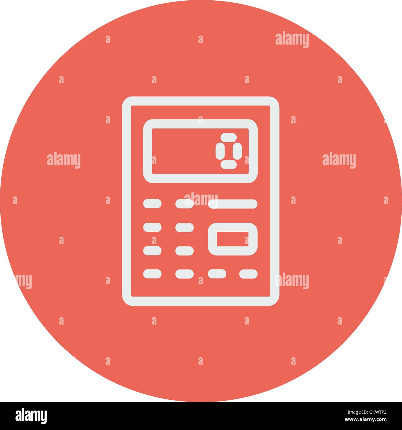 Calcolatrice thin line icona Illustrazione Vettoriale