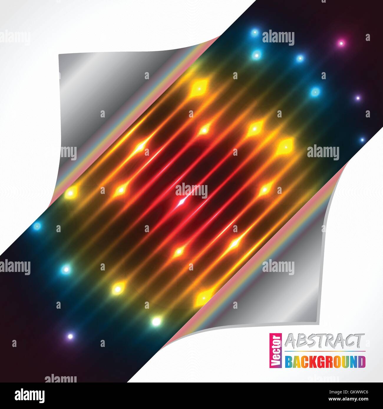 Abstract rainbow plasma laser Realizzazione brochure Illustrazione Vettoriale