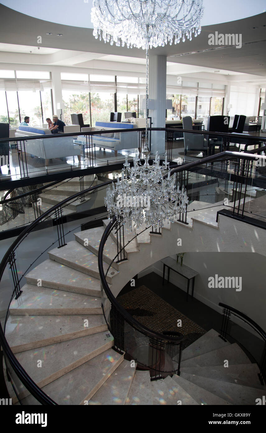 Almyra Hotel Foyer in Paphos - Cipro Foto Stock