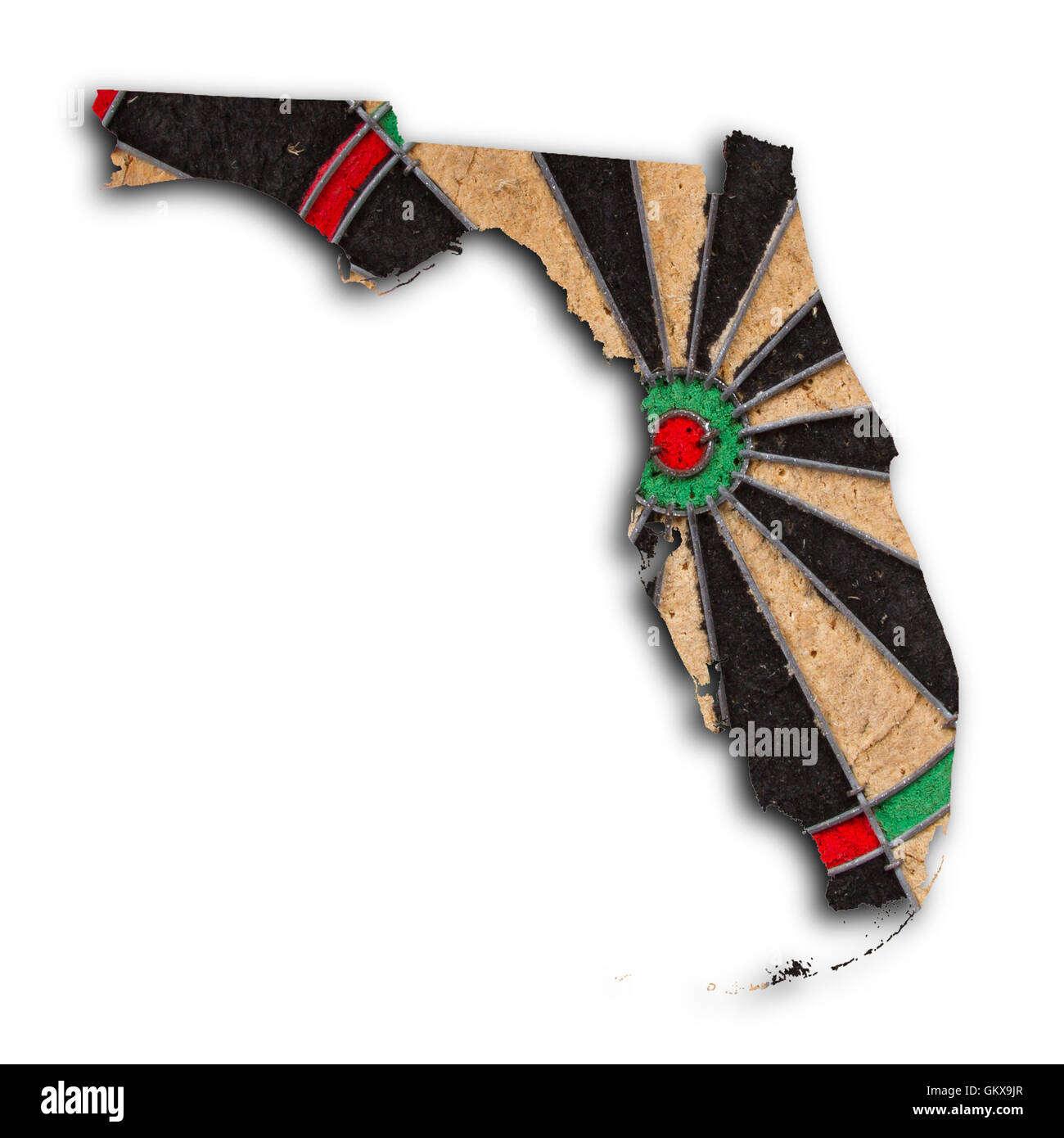 Mappa di Florida Foto Stock