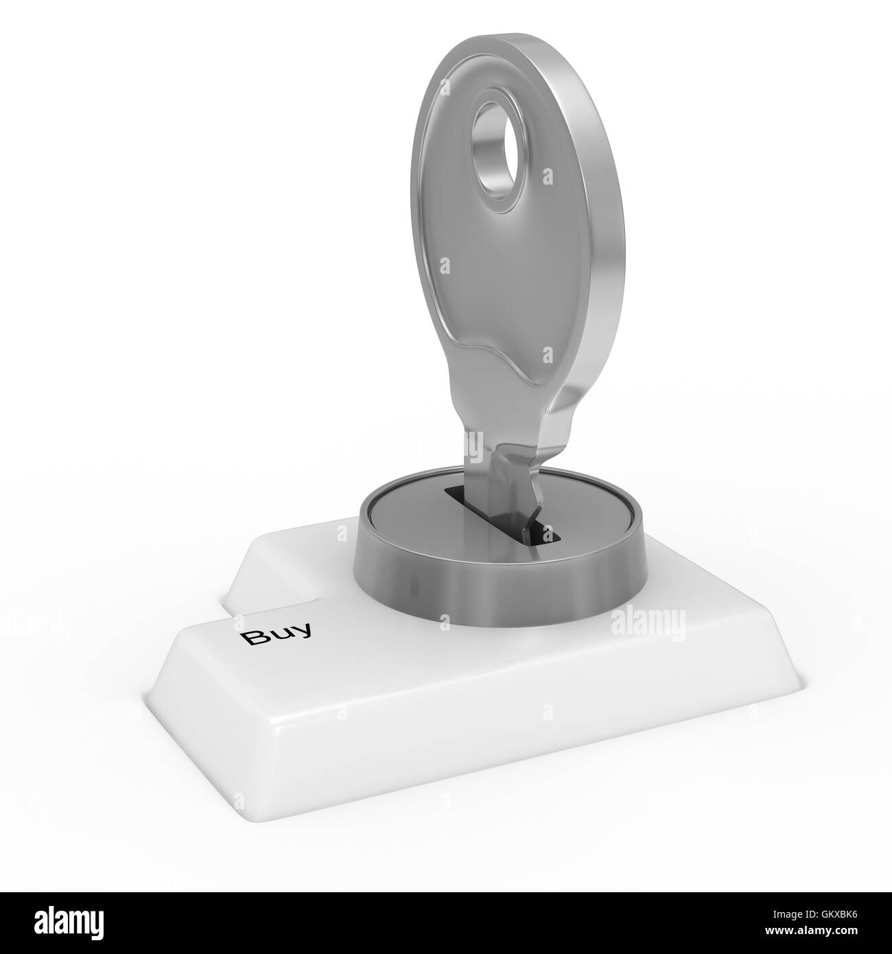 Dati il blocco di ingresso. Isolato immagine 3D su bianco Foto Stock