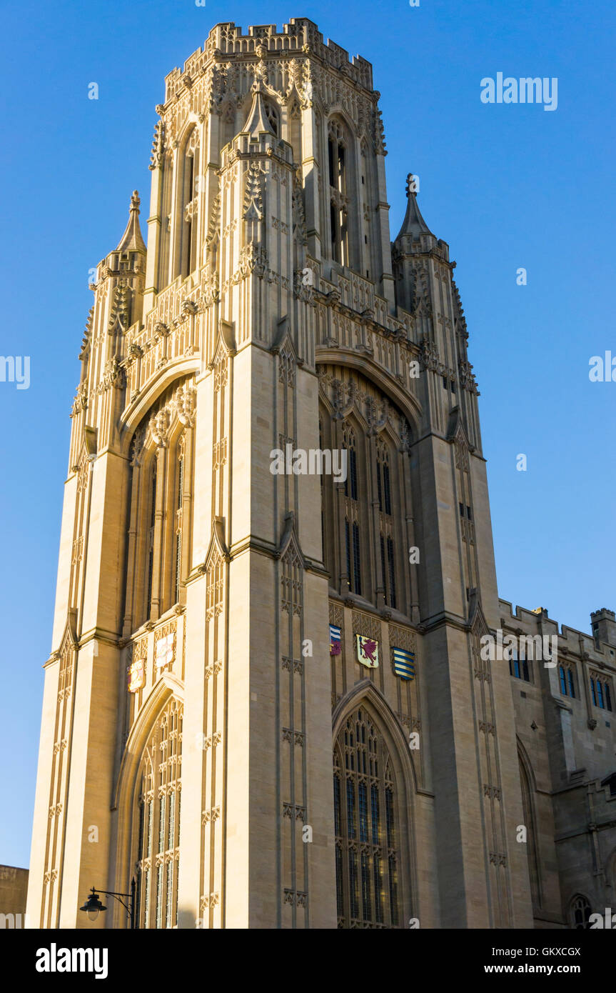 Il Wills Torre dell'Università di Bristol. Foto Stock