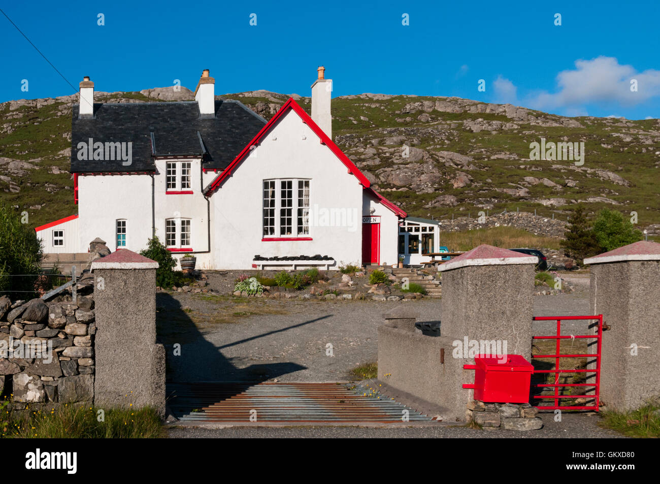 Il Loch Croistean Coffee Shop & Ristorante, Uig dell'isola di Lewis. Foto Stock