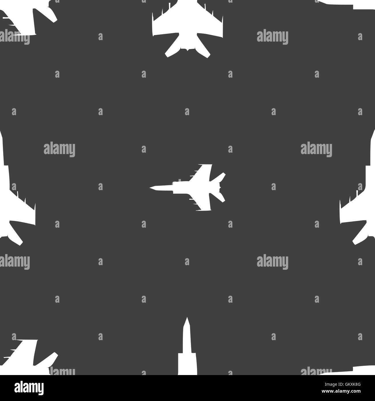 Icona di combattente di segno. Seamless pattern su uno sfondo grigio. Vettore Illustrazione Vettoriale