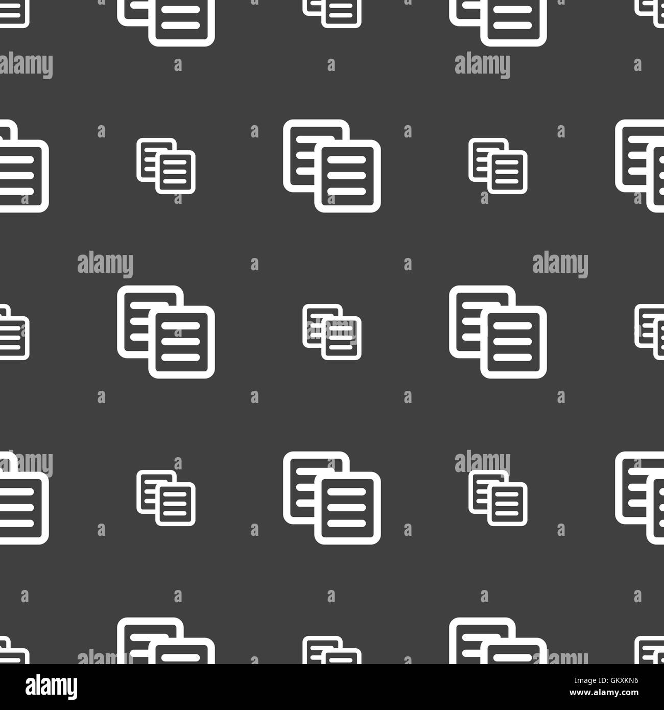 Icona Copia segno. Seamless pattern su uno sfondo grigio. Vettore Illustrazione Vettoriale