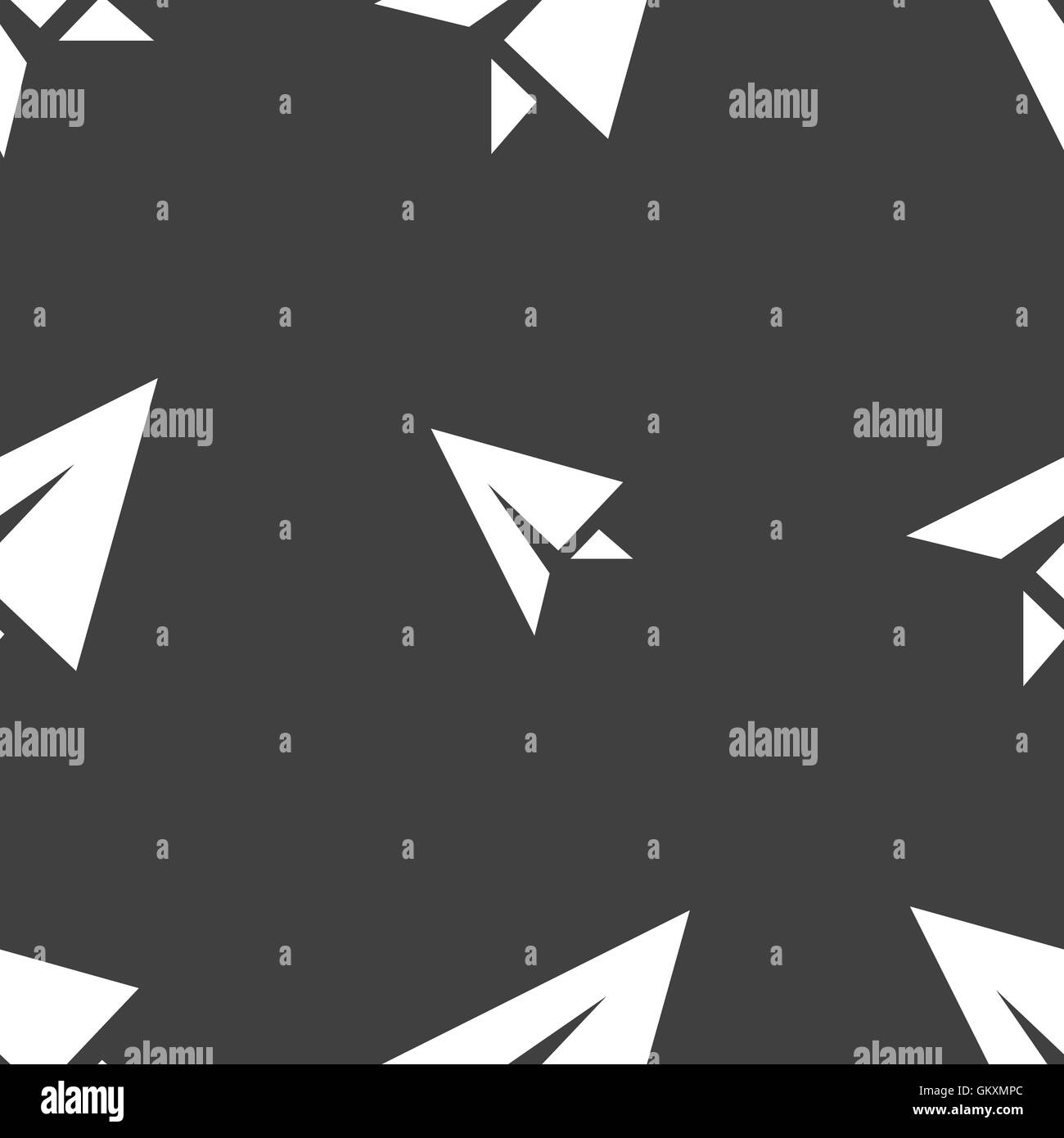 Aeroplano di carta icona segno. Seamless pattern su uno sfondo grigio. Vettore Illustrazione Vettoriale Aeroplano di carta icona segno. Seamless pattern su uno sfondo grigio. Vettore Illustrazione Vettoriale
