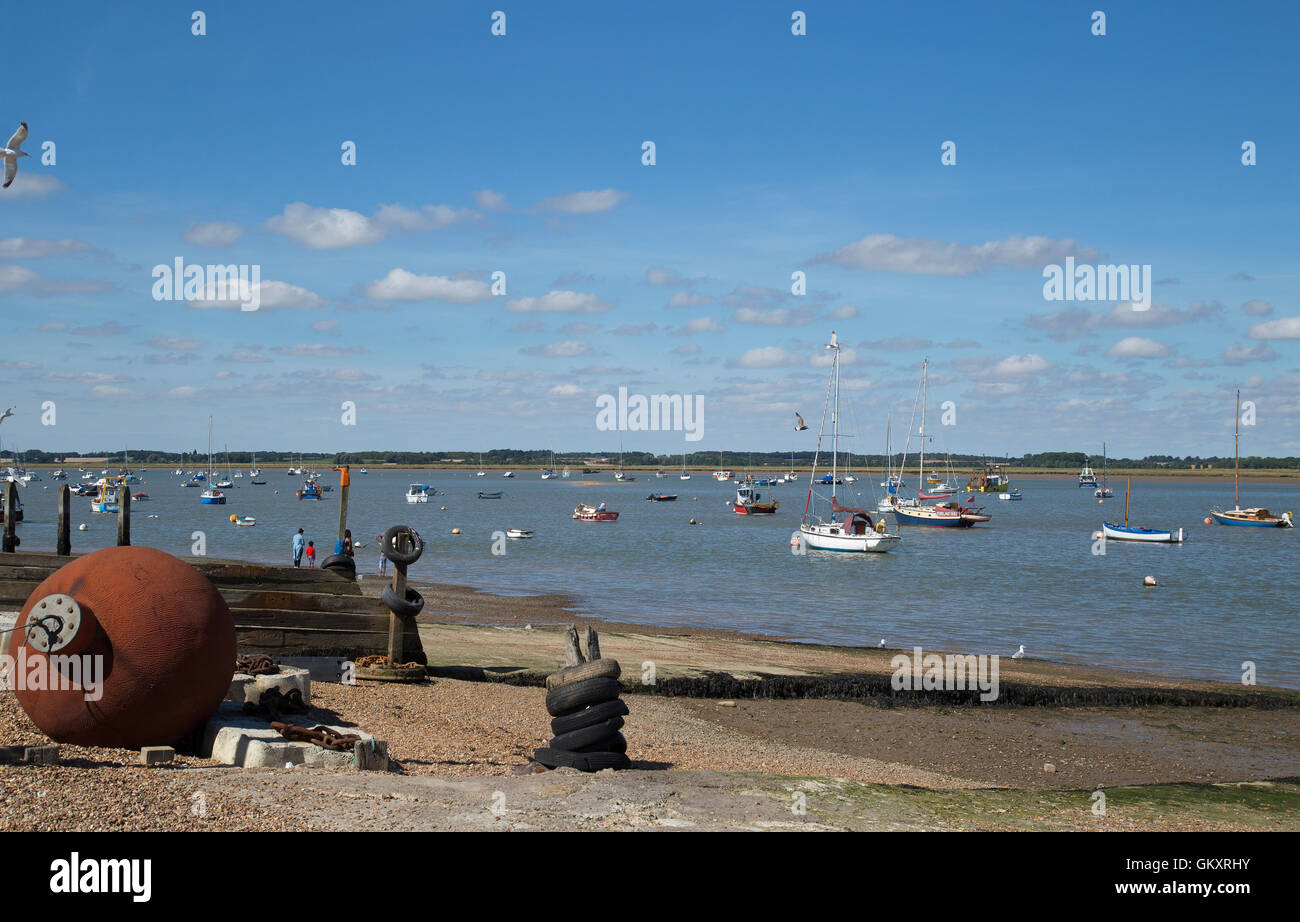 Bawdsey Quay nel Suffolk, Inghilterra Foto Stock