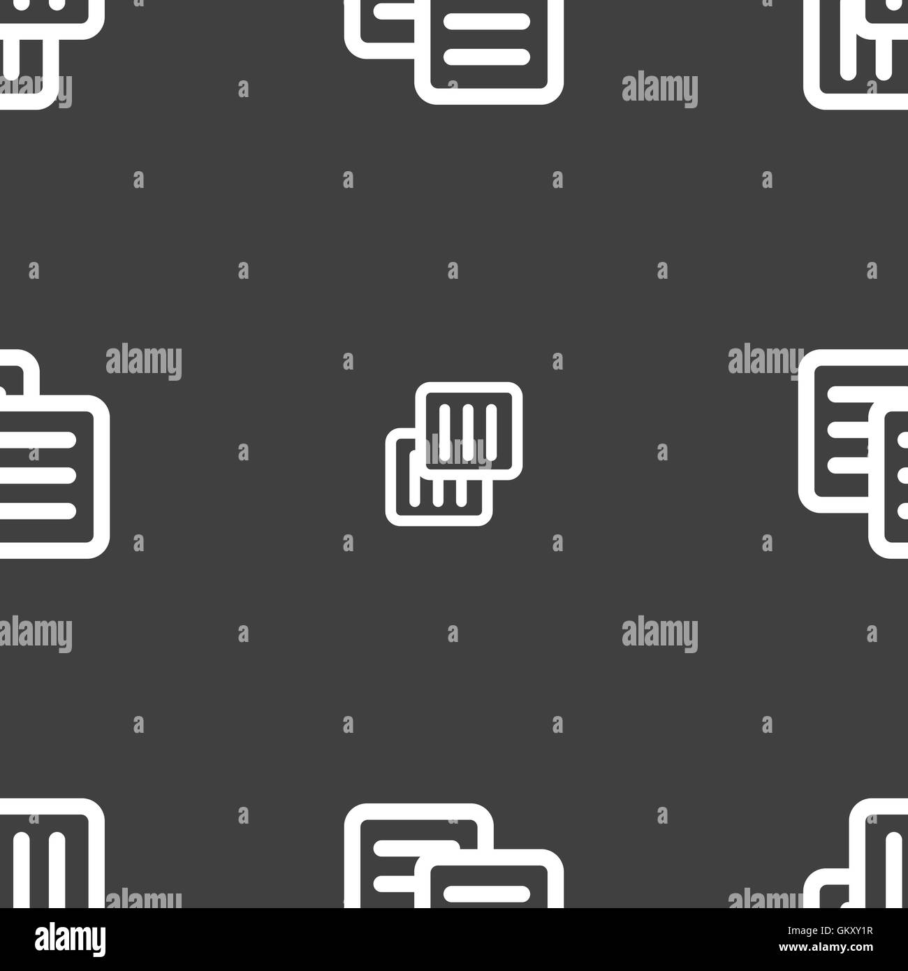 Icona Copia segno. Seamless pattern su uno sfondo grigio. Vettore Illustrazione Vettoriale