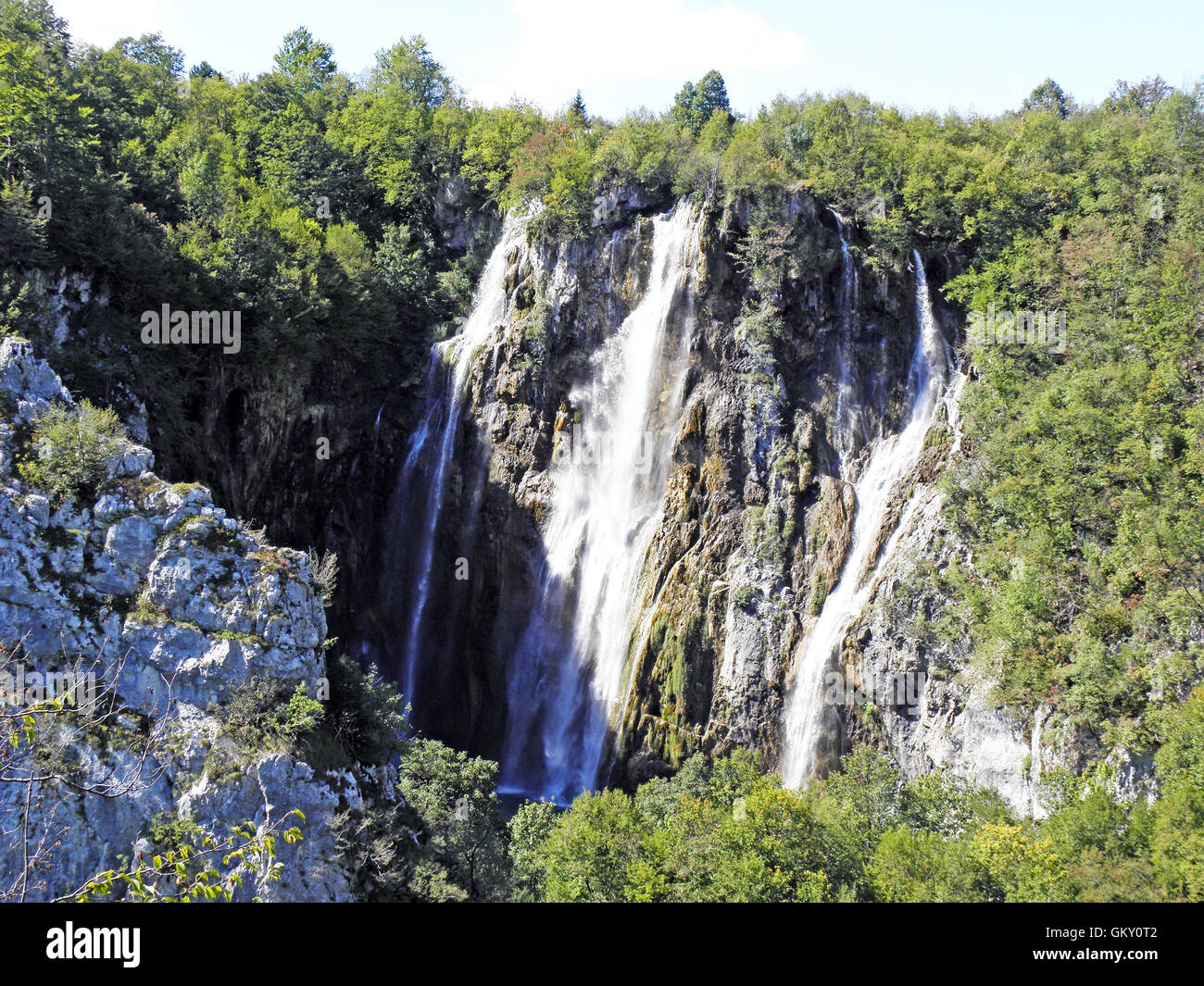 I laghi di Plitvice e cascate,autunno,croazia,l'Europa,5 Foto Stock