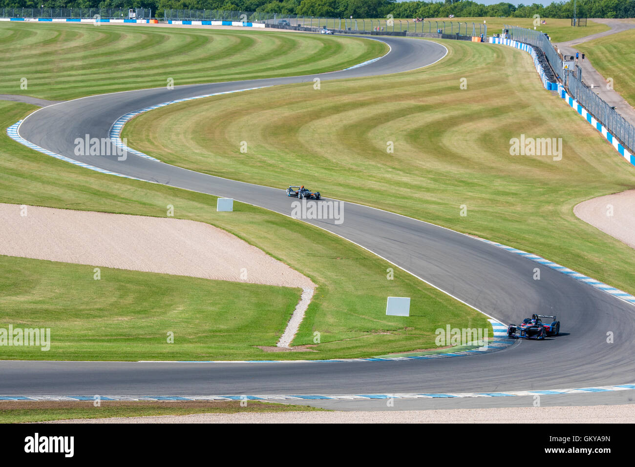 Donington Park, Regno Unito. 24 Agosto, 2016. Formula e Testing Day a Donnington Park Raceway 2016 Credit: David Holbrook/Alamy Live News Foto Stock