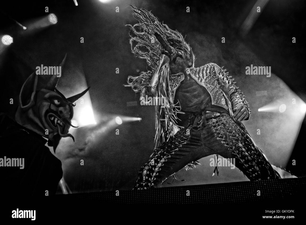 Toronto, Ontario, Canada. 23 Ago, 2016. Musicista americano, regista, sceneggiatore e produttore di film ROB ZOMBIE eseguita sold out show a Molson anfiteatro canadese a Toronto. © Igor Vidyashev/ZUMA filo/Alamy Live News Foto Stock