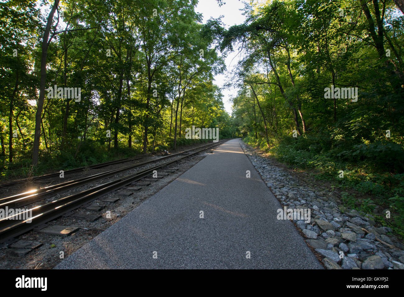 Heritage Rail Trail del parco della contea di York, Pennsylvania Foto Stock