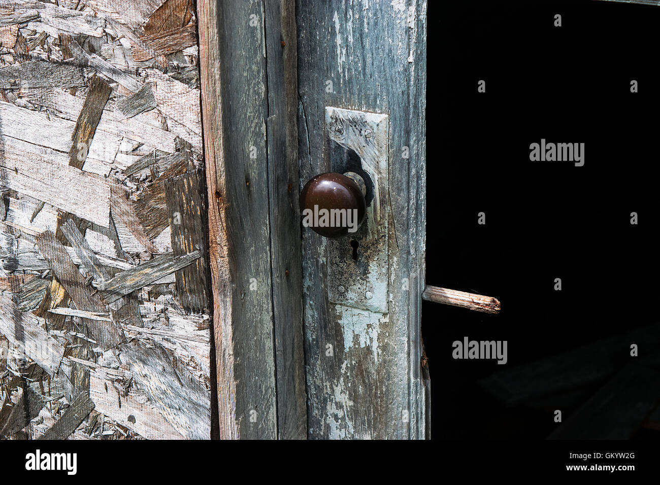 Vecchio perno di portello Foto Stock