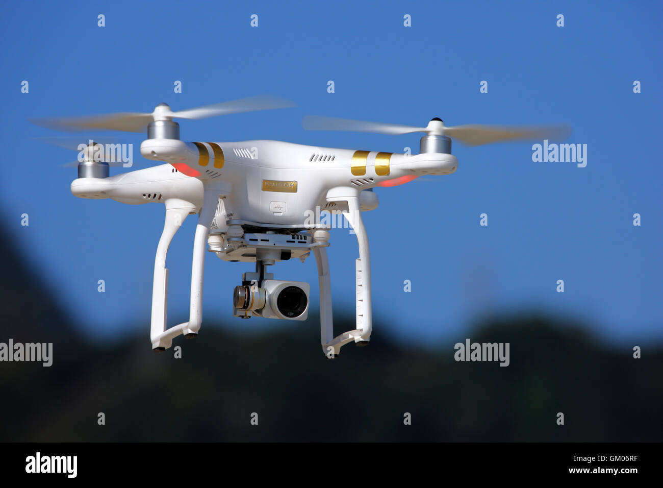 Drone nel cielo Foto Stock