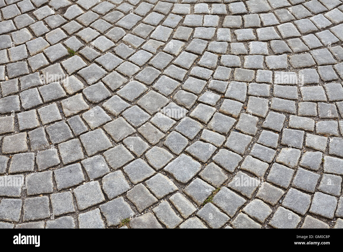 Cobblestone pavement sfondo, strada di Vienna, Austria Foto Stock