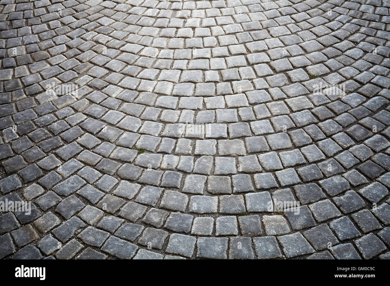 Cobblestone pavement sfondo, strada di Vienna, Austria Foto Stock