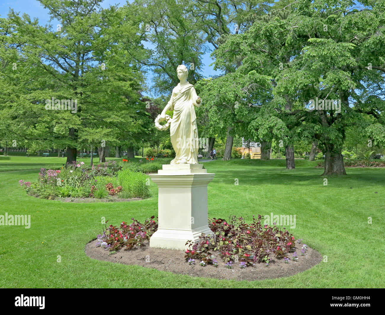 La statua della dea romana Flora a Halifax Giardini Pubblici di Halifax, Nova Scotia, Canada Foto Stock