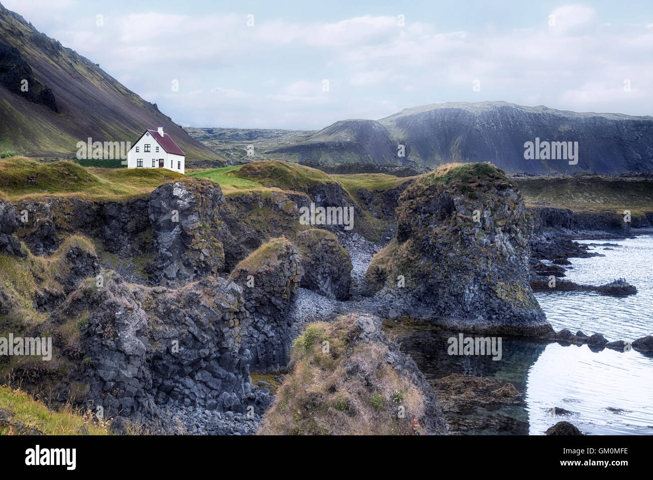 Arnastapi e Hellnar, Snaefellsnes, Islanda Foto Stock