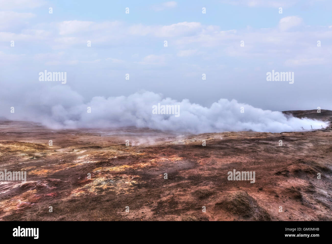 Area geotermale Gunnuhver, Reykjanes, Grindavik, Islanda Foto Stock