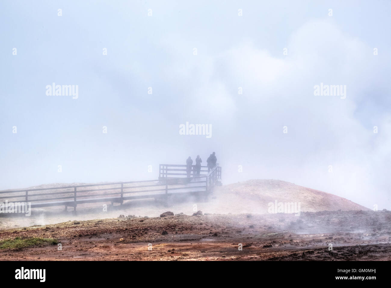 Area geotermale Gunnuhver, Reykjanes, Grindavik, Islanda Foto Stock