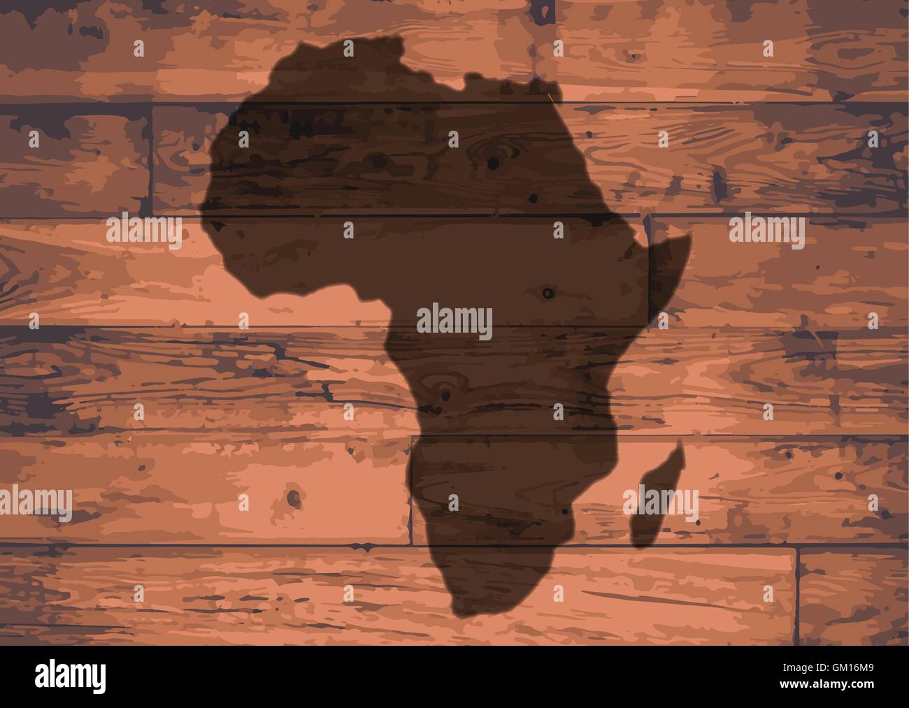 Africa Mappa Brand Illustrazione Vettoriale