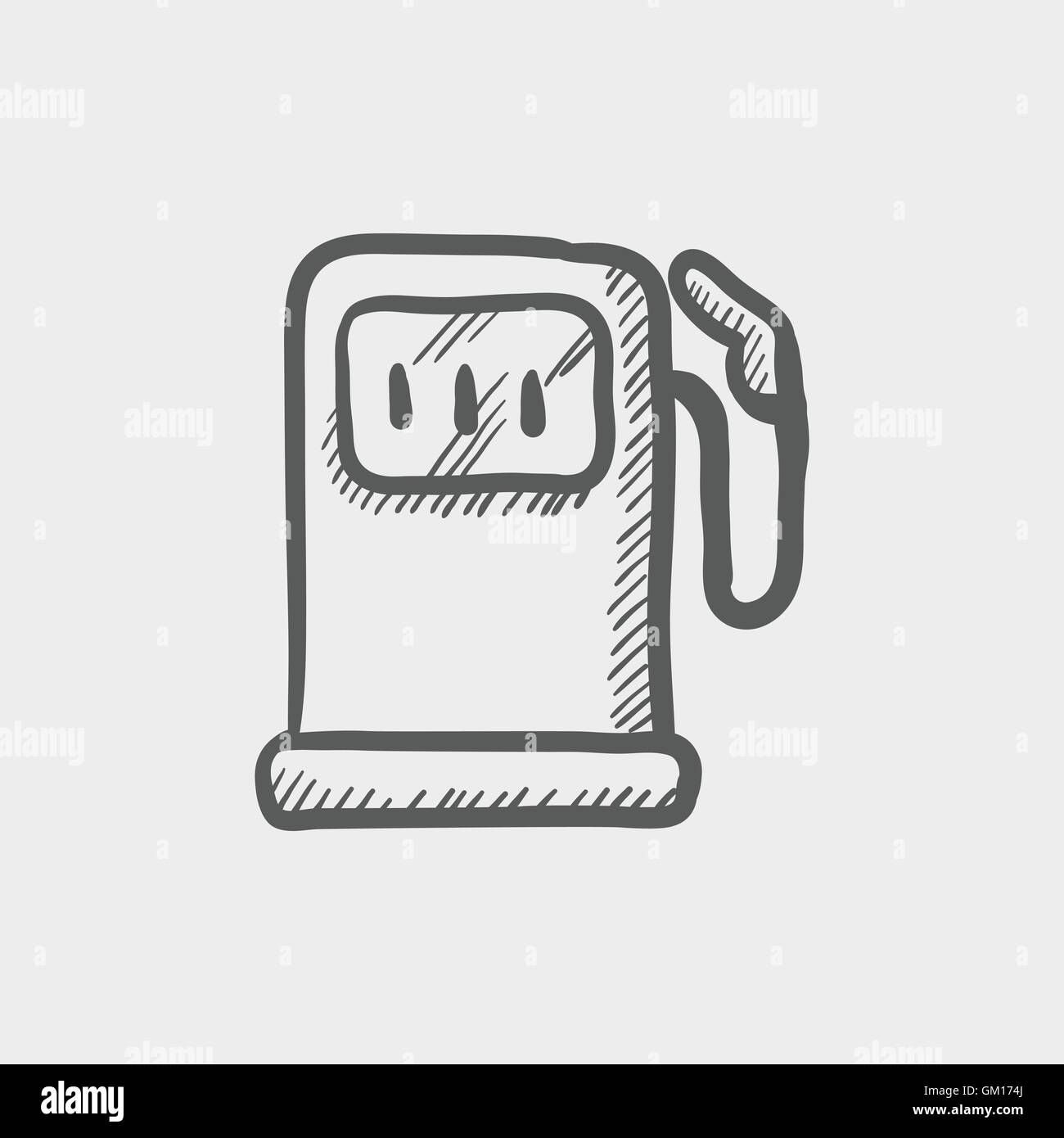 Pompa benzina icona schizzo Illustrazione Vettoriale
