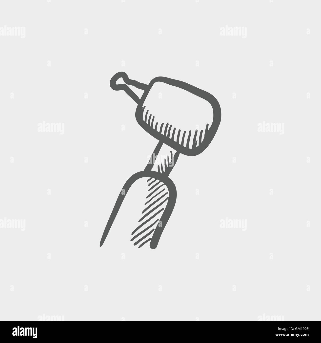 Trapano dentistico icona schizzo Illustrazione Vettoriale