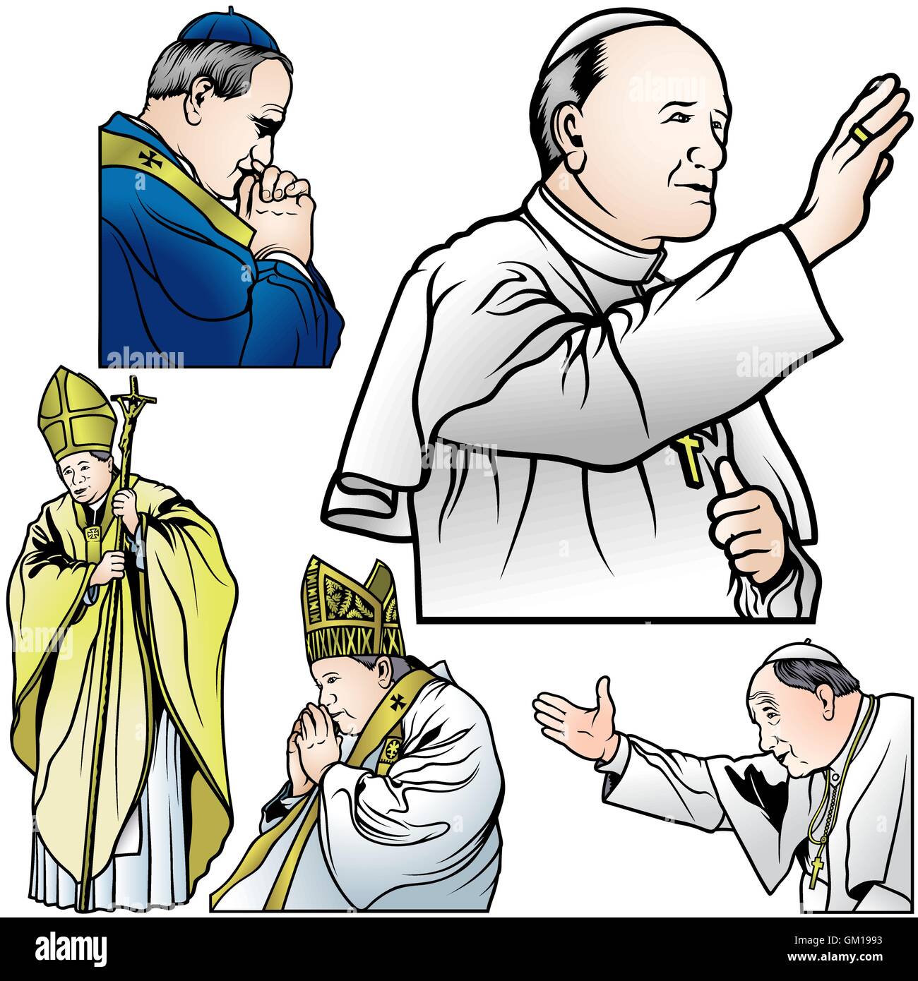 Set di Papa Illustrazione Vettoriale