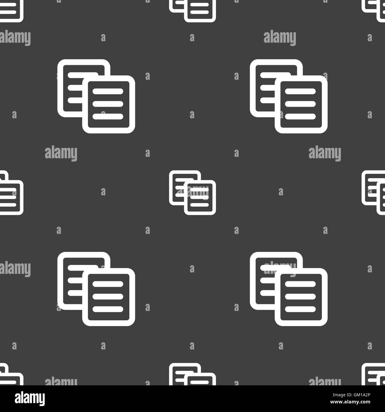 Icona Copia segno. Seamless pattern su uno sfondo grigio. Vettore Illustrazione Vettoriale
