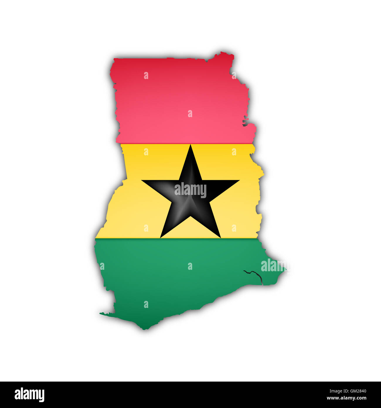 Bandiera GHANA GANA Nazionale Tessuto Misura Standard 90 X 150 Cm