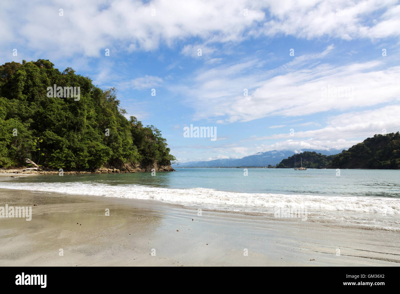 Playa Biesanz Beach, Parco Nazionale di Manuel Antonio, Costa del Pacifico, Costa Rica America centrale Foto Stock