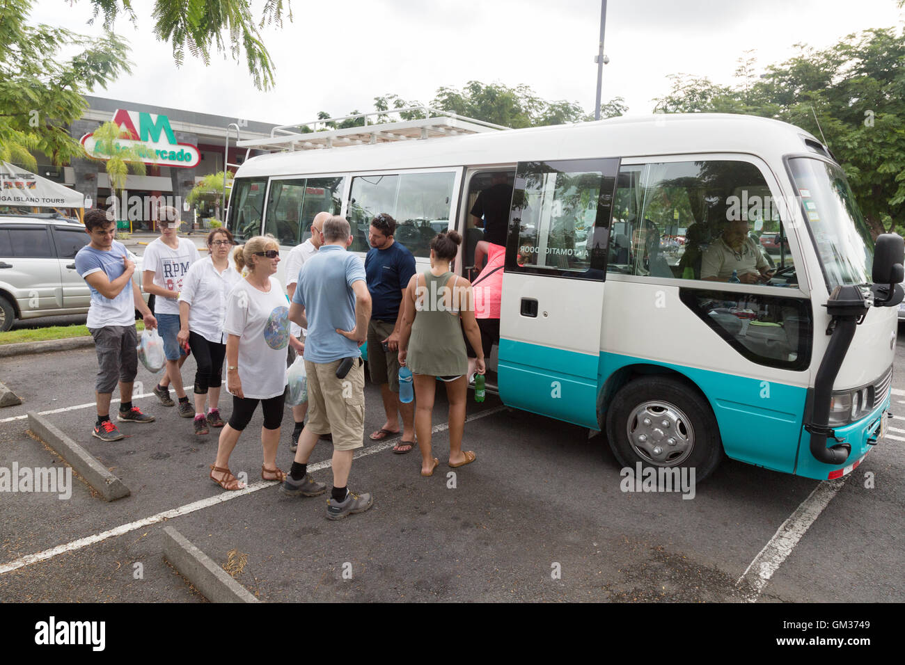 Autobus turistico trasporti, Costa Rica, America Centrale Foto Stock