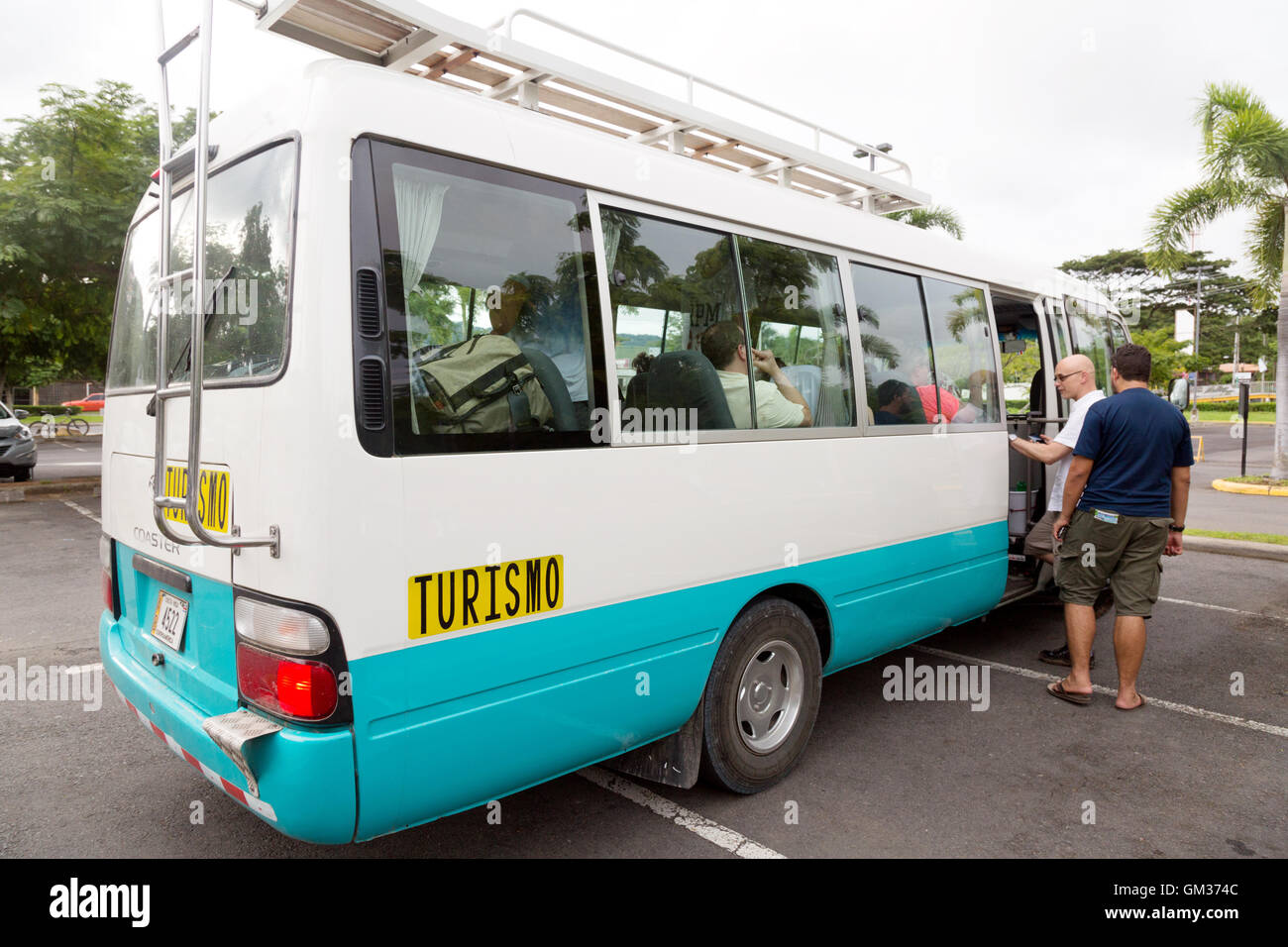 Autobus turistico trasporti, Costa Rica, America Centrale Foto Stock