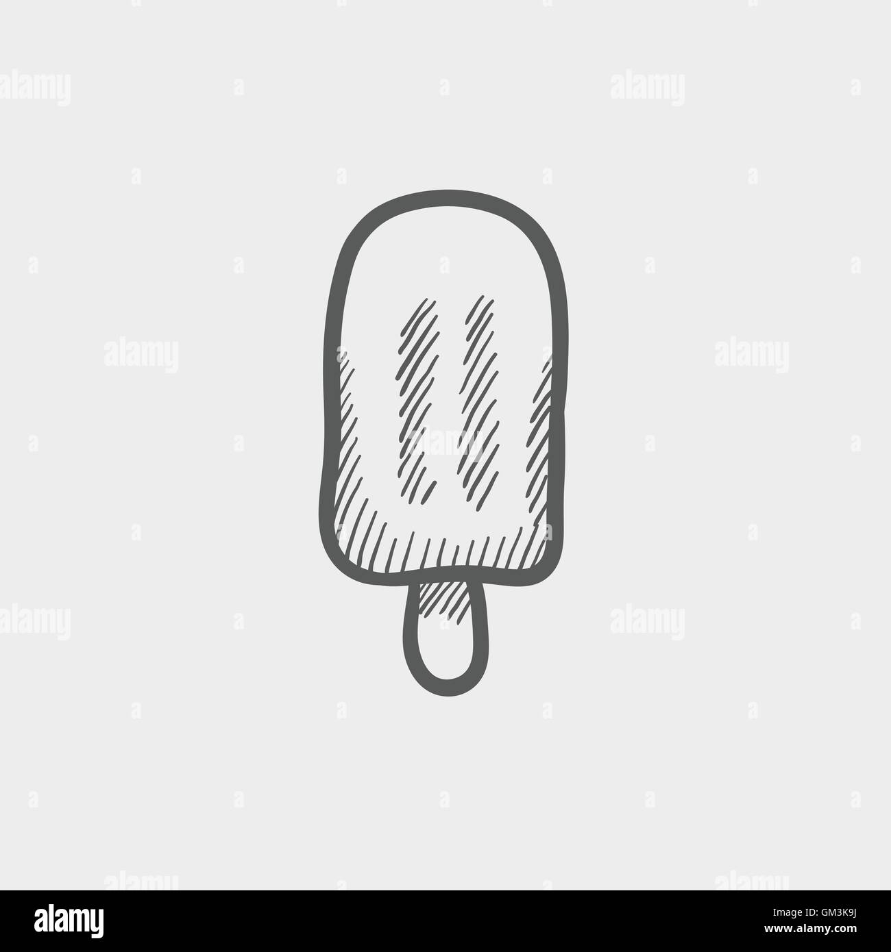 Ghiaccioli icona schizzo Illustrazione Vettoriale