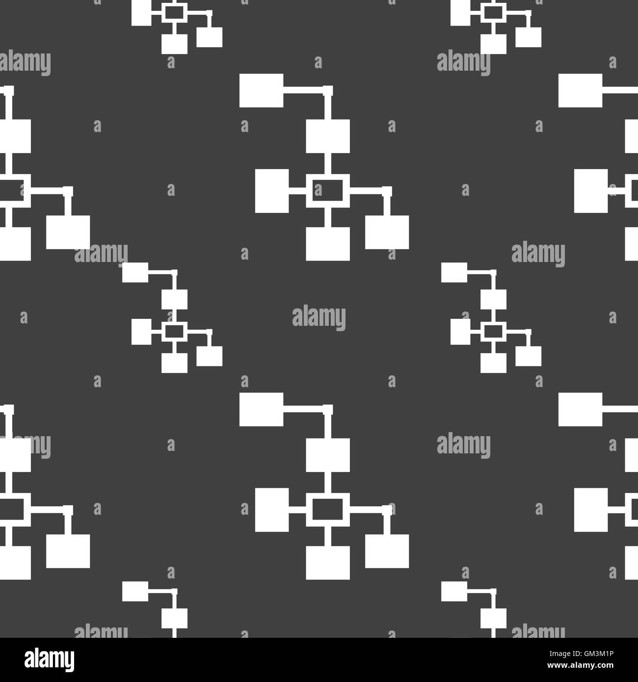 Rete locale icona segno. Seamless pattern su uno sfondo grigio. Vettore Illustrazione Vettoriale
