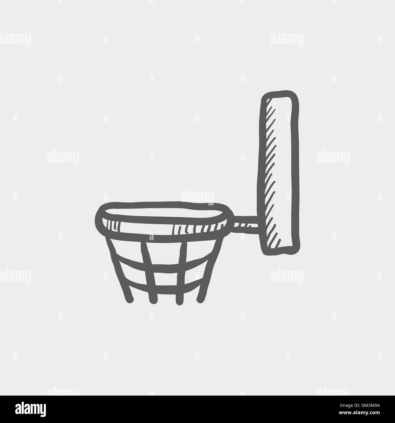 Basketball hoop Disegna icona Illustrazione Vettoriale