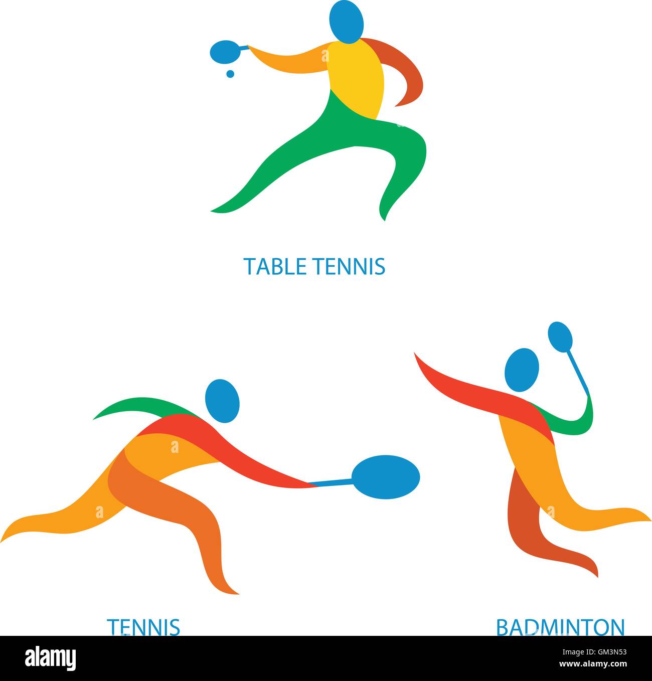 Ping Pong Icona di Badminton Illustrazione Vettoriale