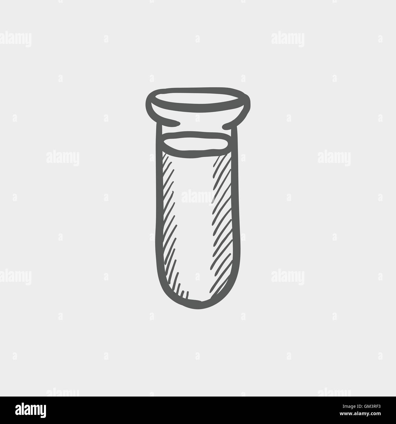 Tubo di prova icona schizzo Illustrazione Vettoriale