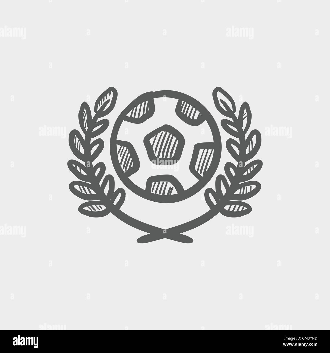 Sport soccer badge logo icona schizzo Illustrazione Vettoriale