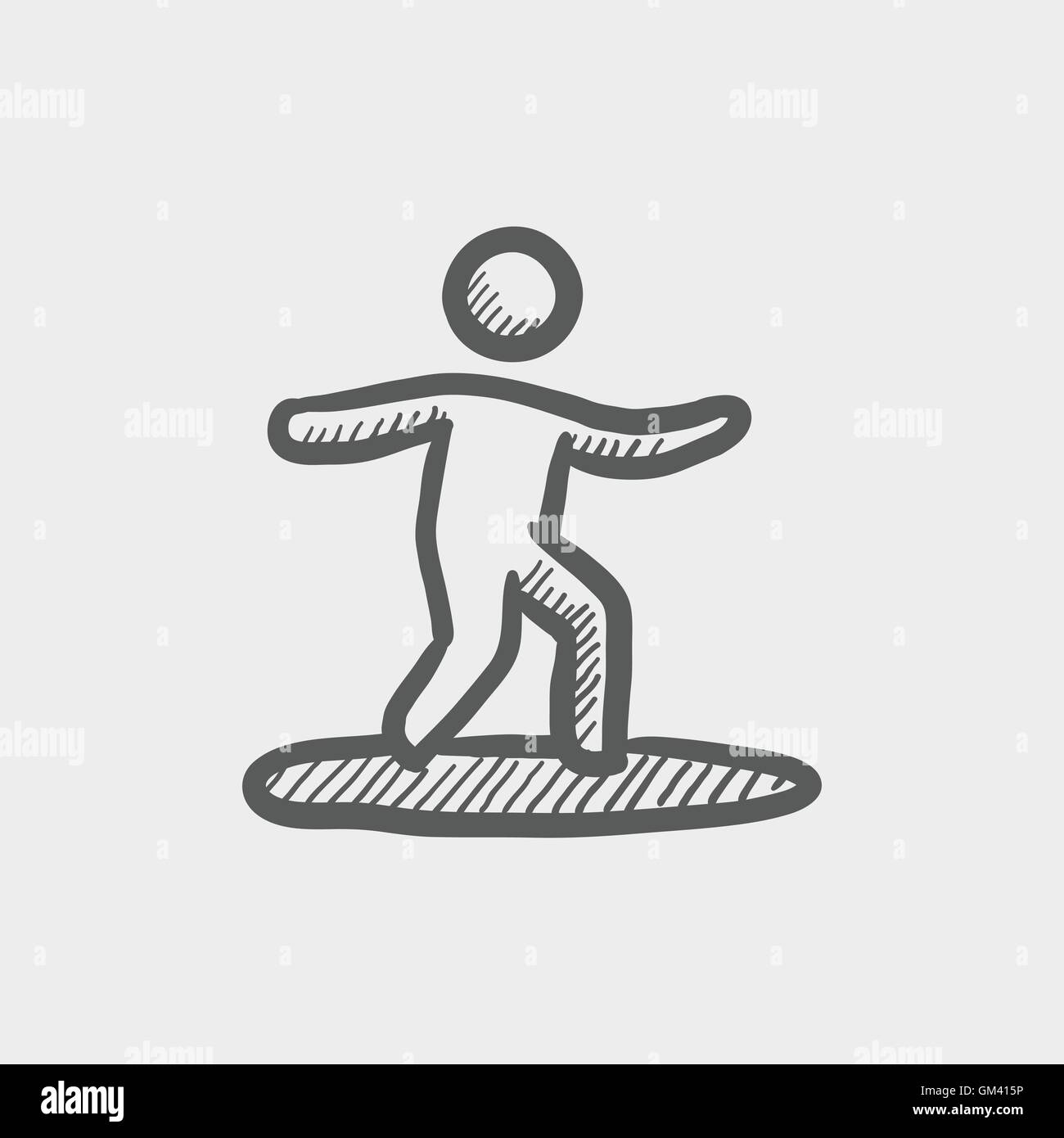 Wakeboarding Disegna icona Illustrazione Vettoriale