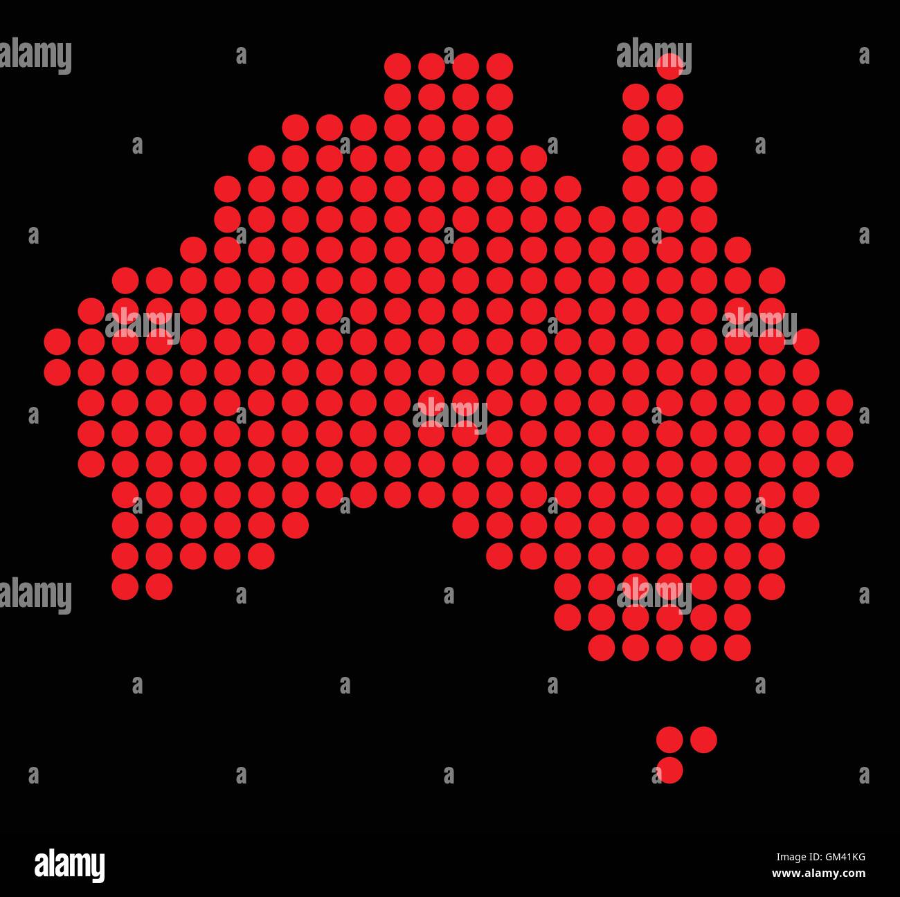 Australia in punti Illustrazione Vettoriale