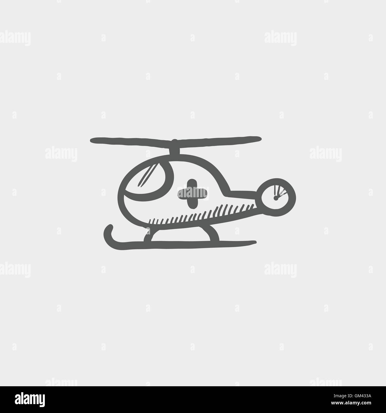 Air Ambulance Disegna icona Illustrazione Vettoriale