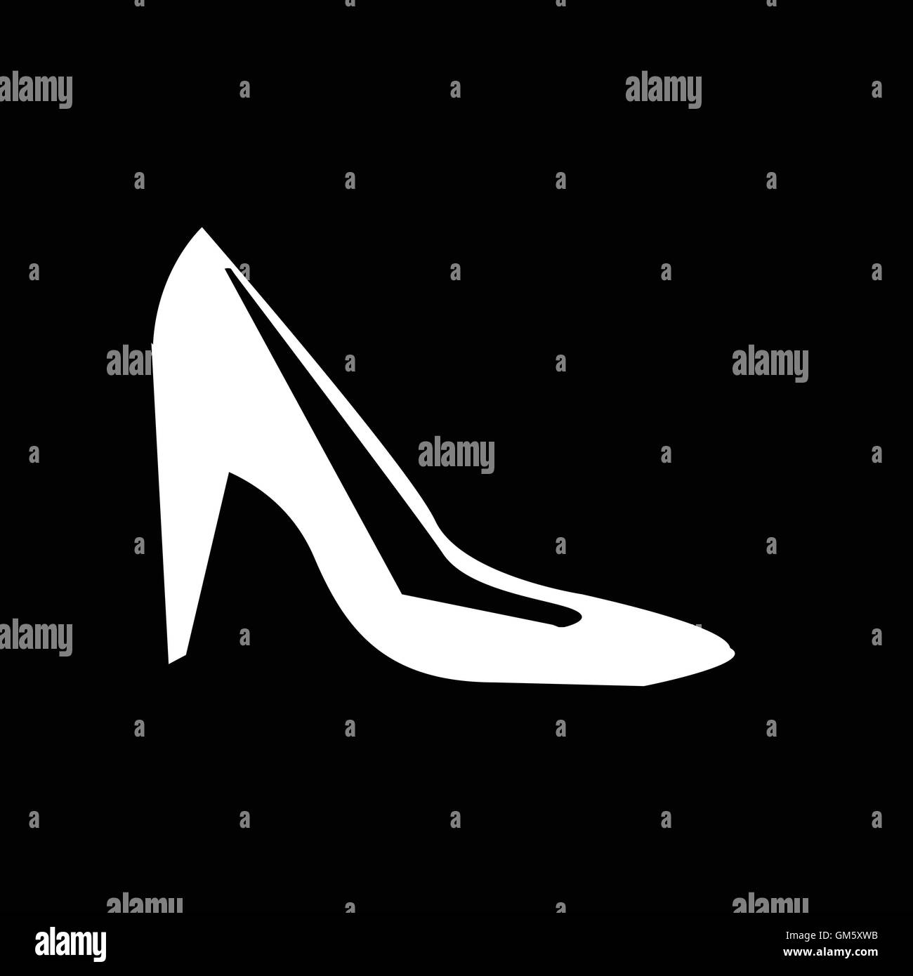 Tacco alto scarpe icona design illustrazione Illustrazione Vettoriale