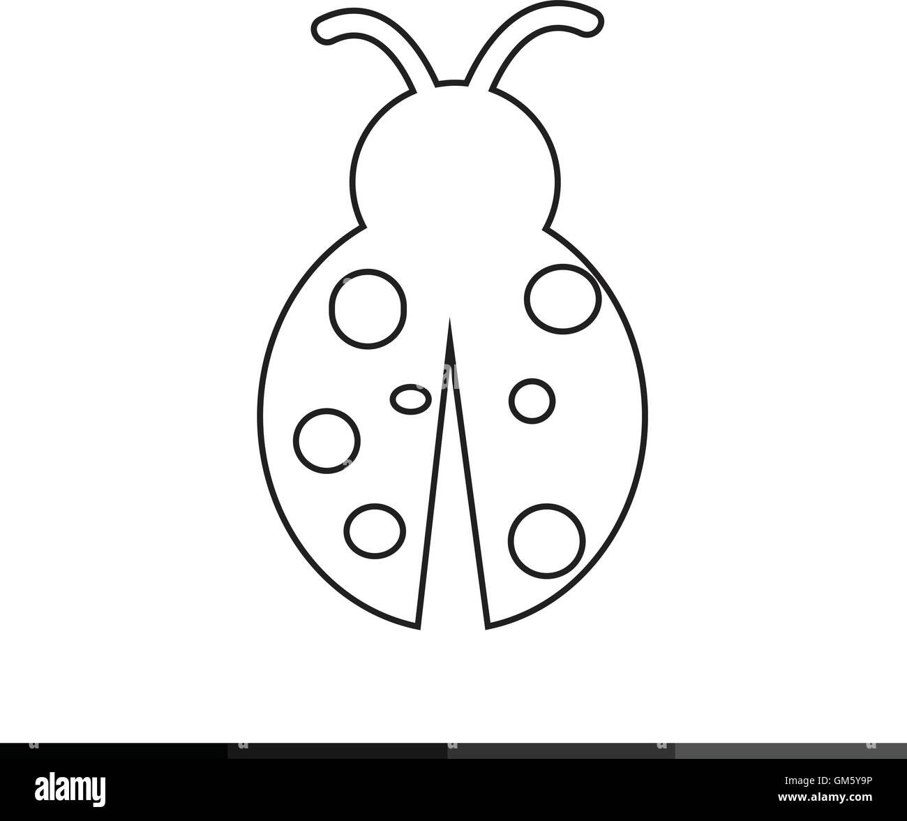 Ladybug Icona design illustrazione Illustrazione Vettoriale