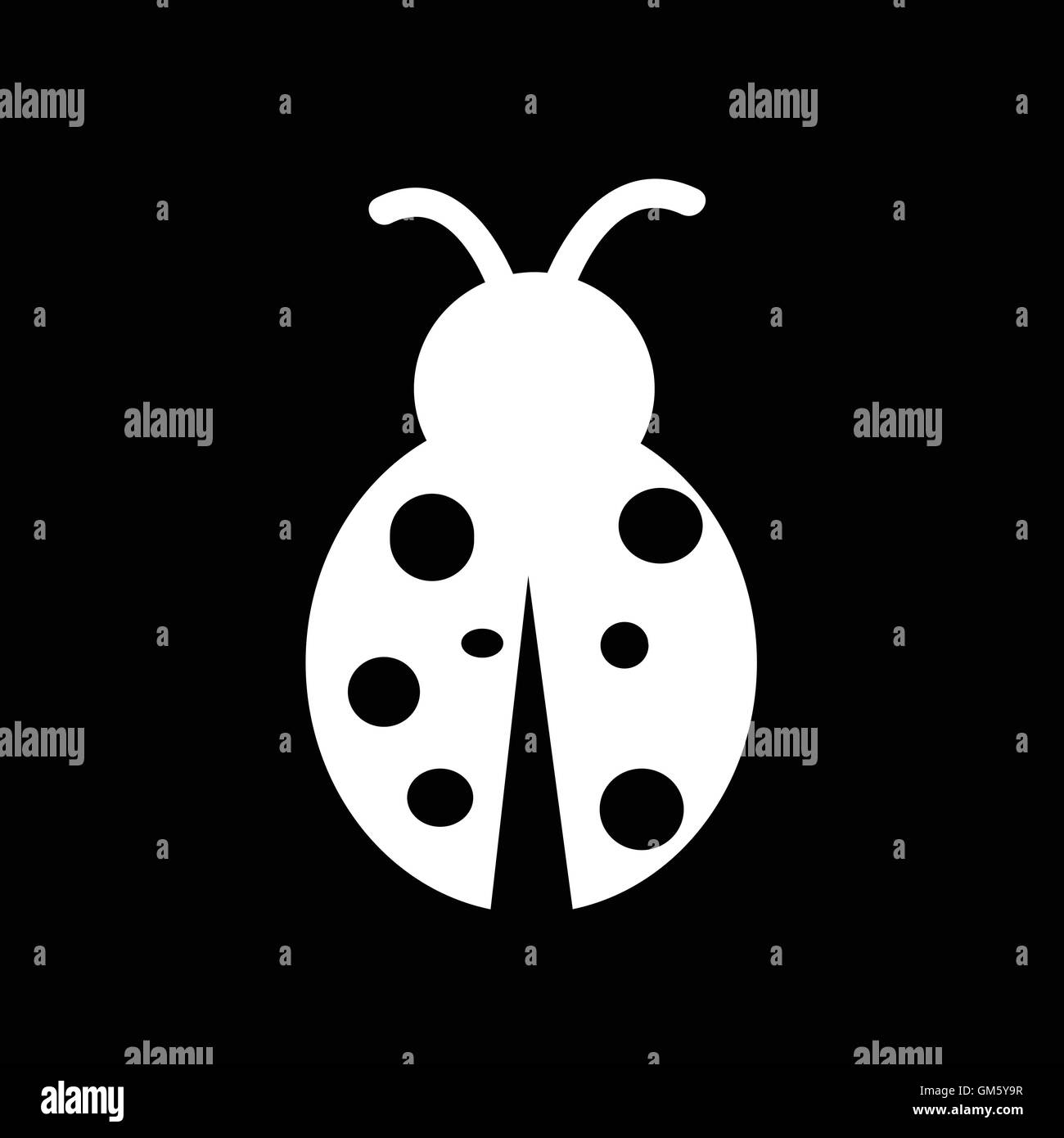 Ladybug Icona design illustrazione Illustrazione Vettoriale