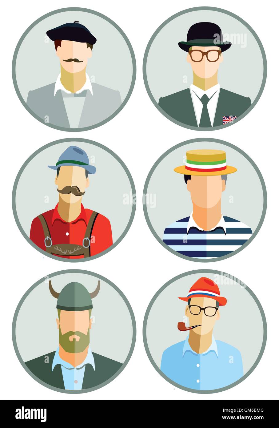 Uomini europei Illustrazione Vettoriale