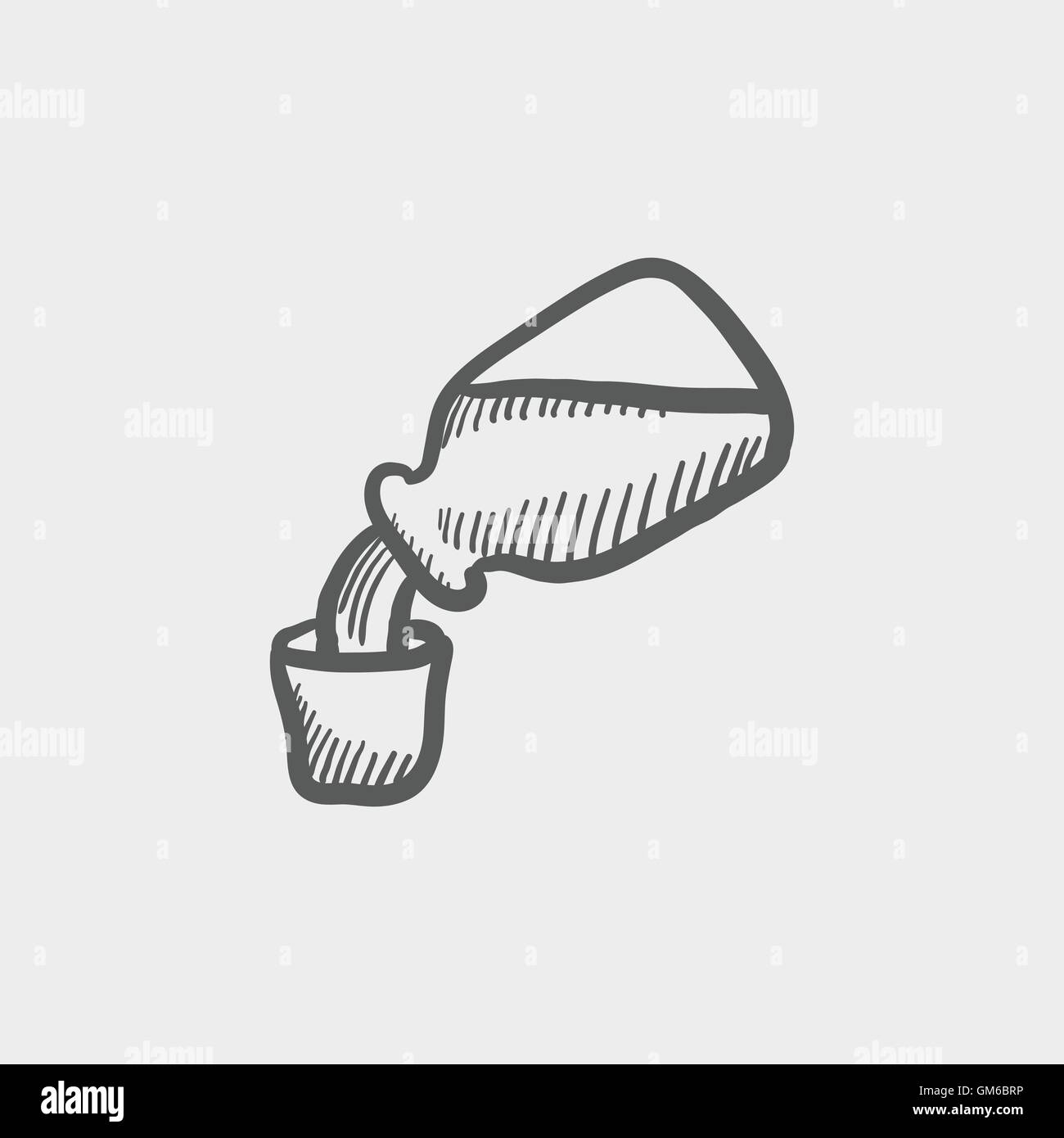 La medicina e la coppa di misurazione Disegna icona Illustrazione Vettoriale