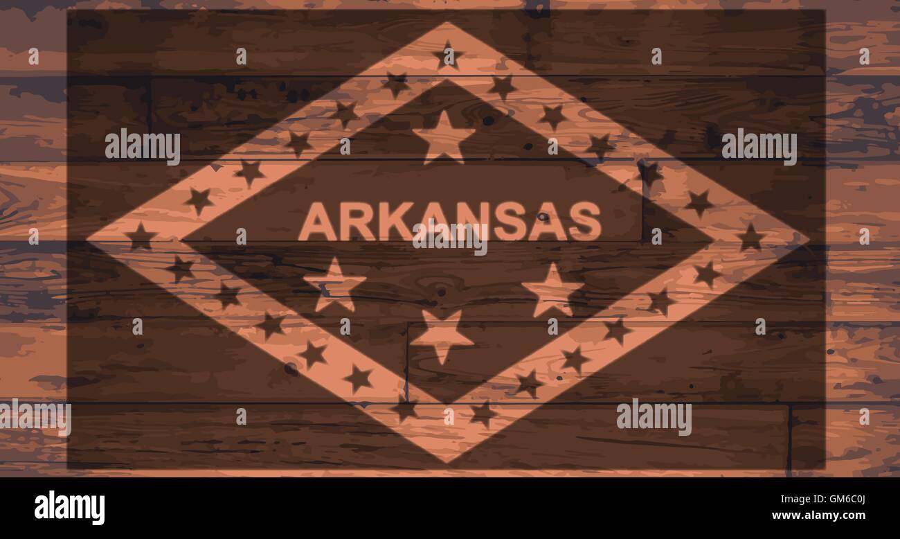 Arkansas bandiera Brand Illustrazione Vettoriale