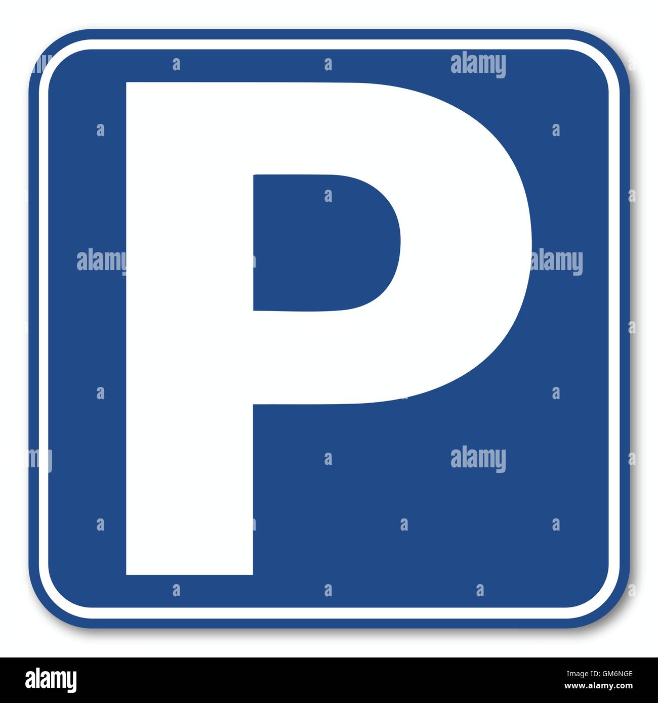 Parcheggio blu segno Illustrazione Vettoriale